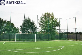 Siatki Rumia - Tu zabezpieczysz ogrodzenie boiska w siatki; siatki polipropylenowe na ogrodzenia boisk. dla terenów Rumi